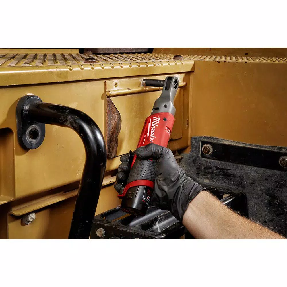 Milwaukee M12 FUEL 12V Cordless 3/8 in. Ratchet & 1/4 in. Stubby Impact Wrench Combo Kit with (2) 3.0 Ah Batteries