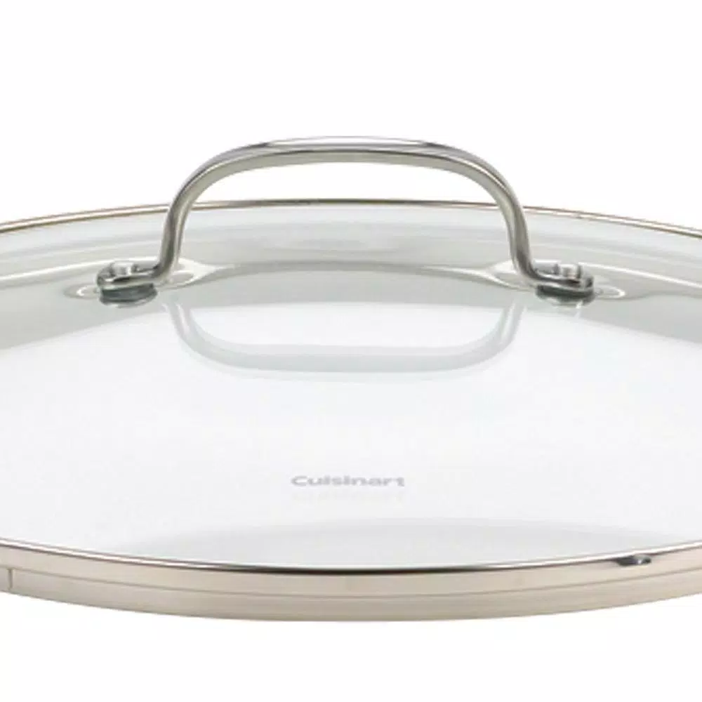 Cuisinart Chef's Classic 12 in. Hard-Anodized Aluminum Nonstick Skillet with Glass Lid, Black