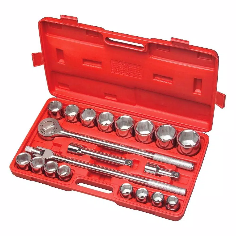 TEKTON 21-Piece 3/4 in. Drive 6-Point Shallow Socket Set, 7/8 in. to 2 in.