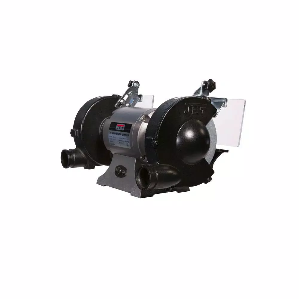 JET JBG-6W 6 in. Bench Grinder with Wire Wheel and Cast Iron Guards