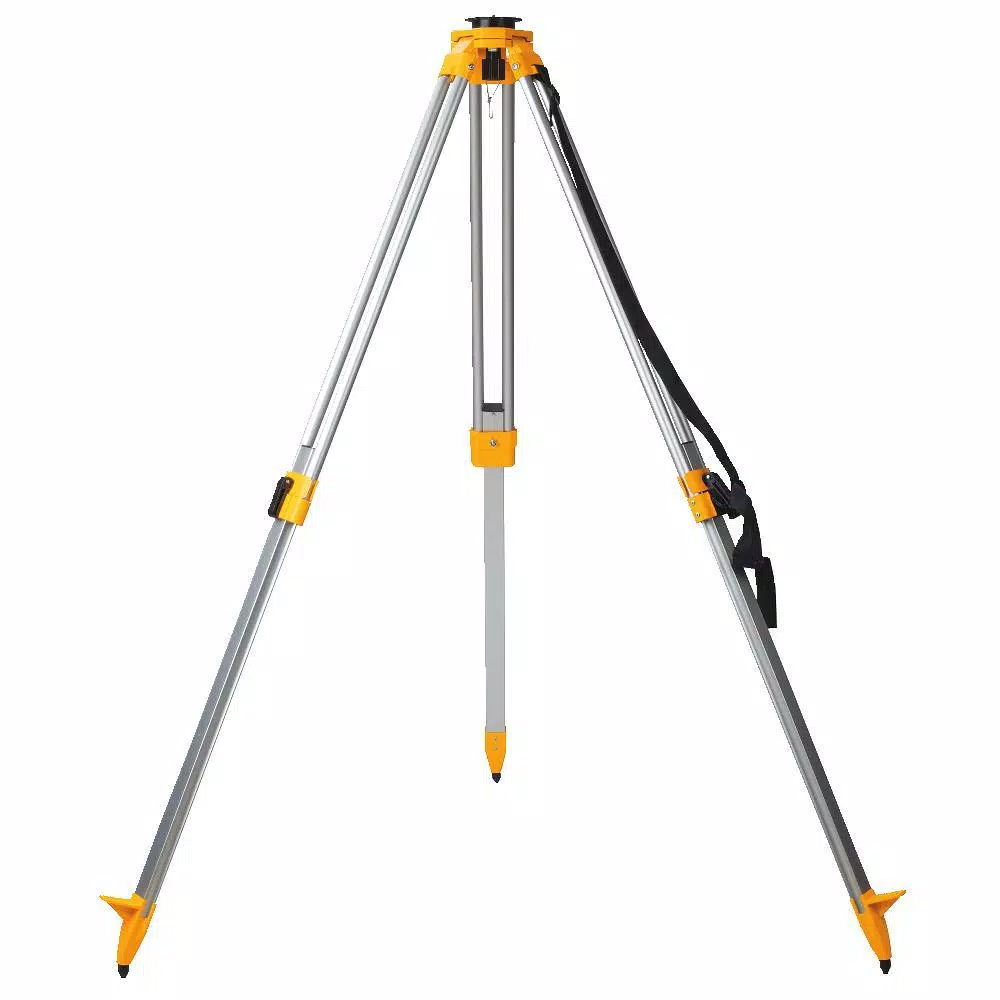 DEWALT DW0737 Aluminum Construction Tripod with Flat Head and Pointed Steel Feet