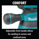 Makita 5 in. Variable Speed Random Orbital Sander with Tool Case, 3 Amp thumbnail 10