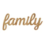Stratton Home Decor Family Natural Wood Script Wall Art Sign thumbnail 2
