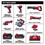 Milwaukee M18 18V Lithium-Ion Cordless 6-Tool Combo Kit with 2 Batteries, Charger and Tool Bag thumbnail 2