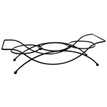 GIBSON elite Splendid Grace White Ceramic Divided Serving Set with Metal Rack (5-Piece) thumbnail 5