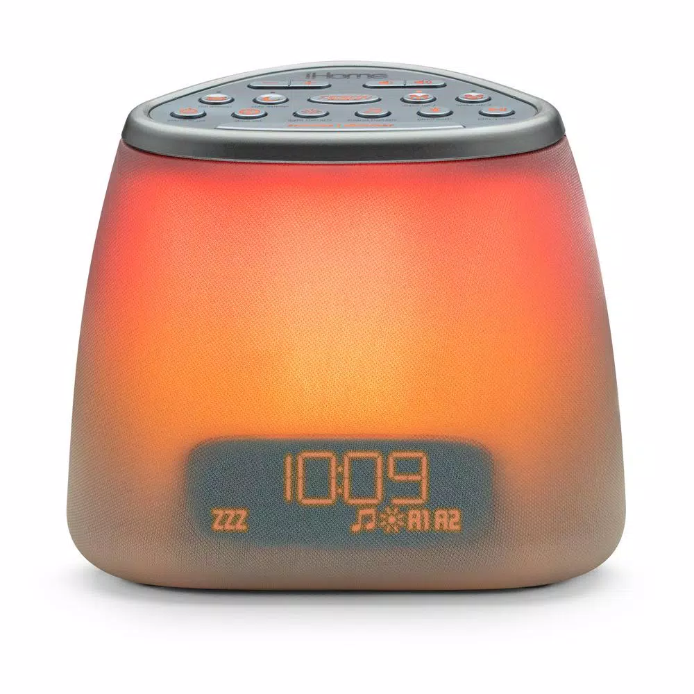 iHome Zenergy Dream Mini iZBT7W Bluetooth Sleep Therapy Machine with Sound and Light Therapy, White