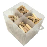 WEN 400-Piece Fluted Woodworking Dowel Pin Variety Bucket - 1/4 in., 5/16 in., and 3/8 in. Birch Dowels thumbnail 4