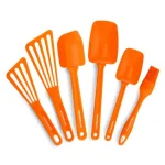 Rachael Ray Orange Silicone and Nylon Kitchen Utensil Set, 6-Piece Baking Tool Set thumbnail 1