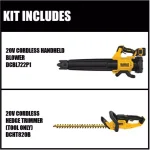 DEWALT 20V MAX Cordless Brushless Handheld Blower Kit with 5.0 Ah Battery, Charger, and 22 in. Trimmer Bonus thumbnail 2
