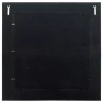 Unbranded Large 48x48 Square Black Faux Shagreen Modern Accent Mirror with Hooks thumbnail 4