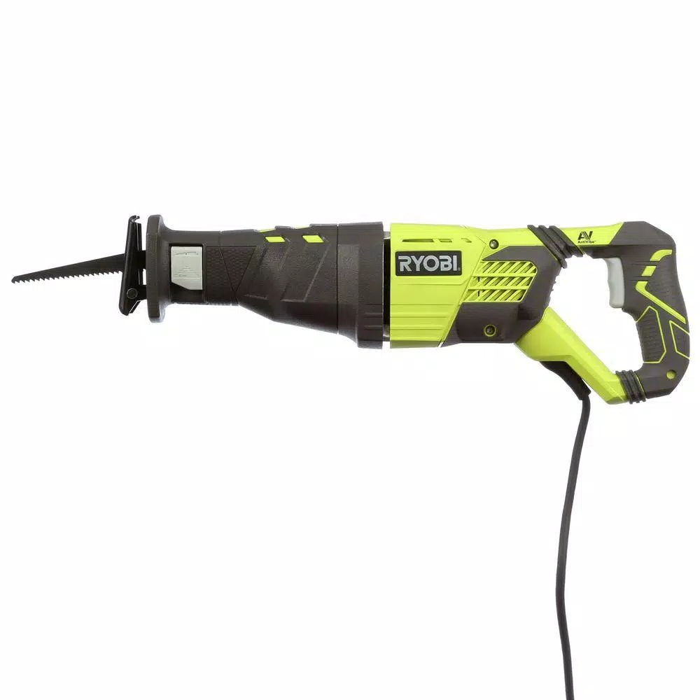RYOBI 12 Amp Corded Reciprocating Saw with Variable Speed and Toolless Blade Change