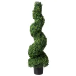 Pure Garden 50 in. Artificial Boxwood Spiral Topiary Tree thumbnail 1