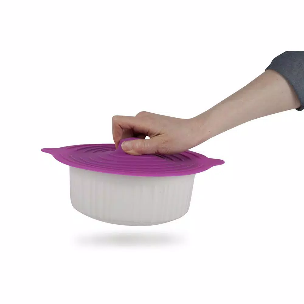 Core Kitchen 5-Piece Silicone Suction Lid Set - BPA-Free Airtight Food Covers
