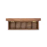 Ironwood Gourmet Townhouse 5-Compartment Acacia Wood Tea Box thumbnail 3