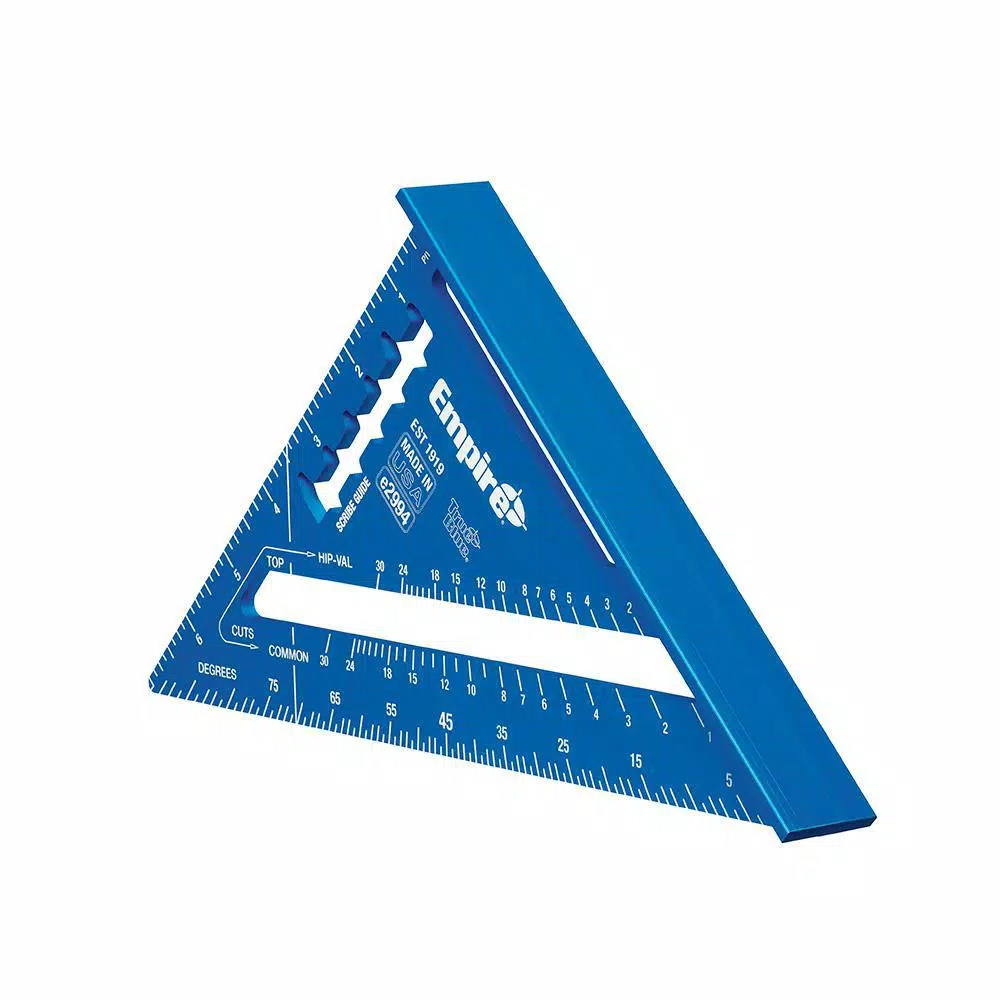 Empire 48 in. Magnetic Aluminum I-Beam Level, 7 in. Rafter Square, and 9 in. Torpedo Level Set