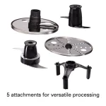 Hamilton Beach Stack & Snap 8-Cup 3-Speed Food Processor with Built-in Scraper, Silver thumbnail 7