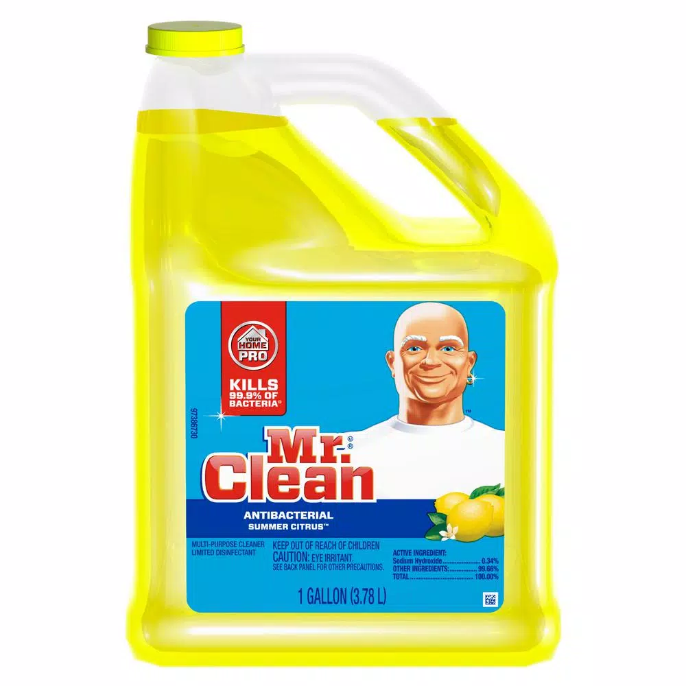 Mr. Clean Antibacterial Multi-Surface Liquid Cleaner, Summer Citrus, 128 oz.