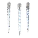 LightShow 8-Light Classic White Shooting Star LED Icicle Light Set, Outdoor, 7.5 ft thumbnail 2