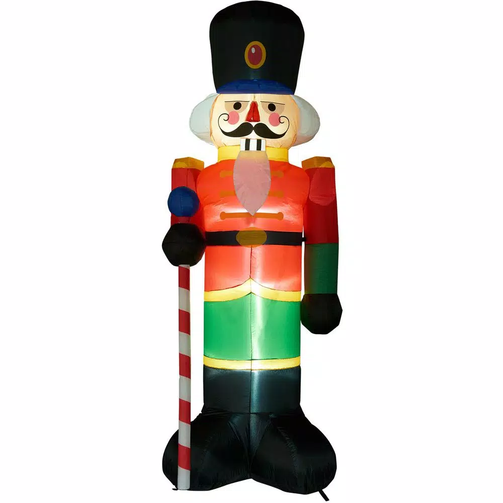 Fraser Hill Farm 10 ft. Nutcracker Christmas Inflatable with White Lights