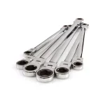 TEKTON 6-Piece Extra Long Flex-Head Ratcheting Box End Wrench Set, Metric 8-19 mm thumbnail 2