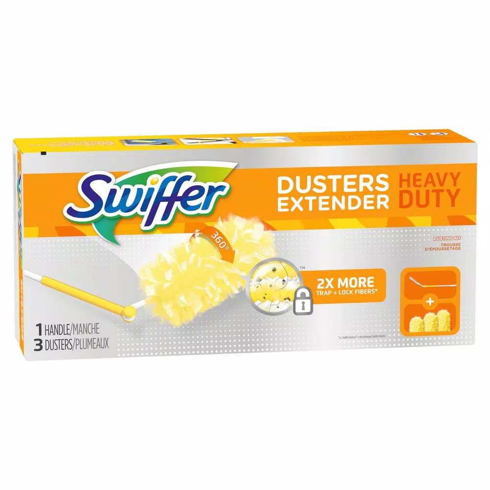 Swiffer Duster Starter Kit with Extendable Handle, 6 Handles and 18 Microfiber Duster Refills
