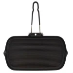 Chasseur 14 in. Enameled Cast Iron Grill Pan, Black thumbnail 1