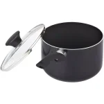 Cook N Home 15-Piece Nonstick Aluminum Cookware Set with Soft Handles, Black thumbnail 4