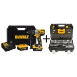 DEWALT 20V MAX XR Brushless 1/2 in. Hammer Drill Kit with (2) 5.0 Ah Batteries & 142-Piece Mechanics Tool Set thumbnail 1