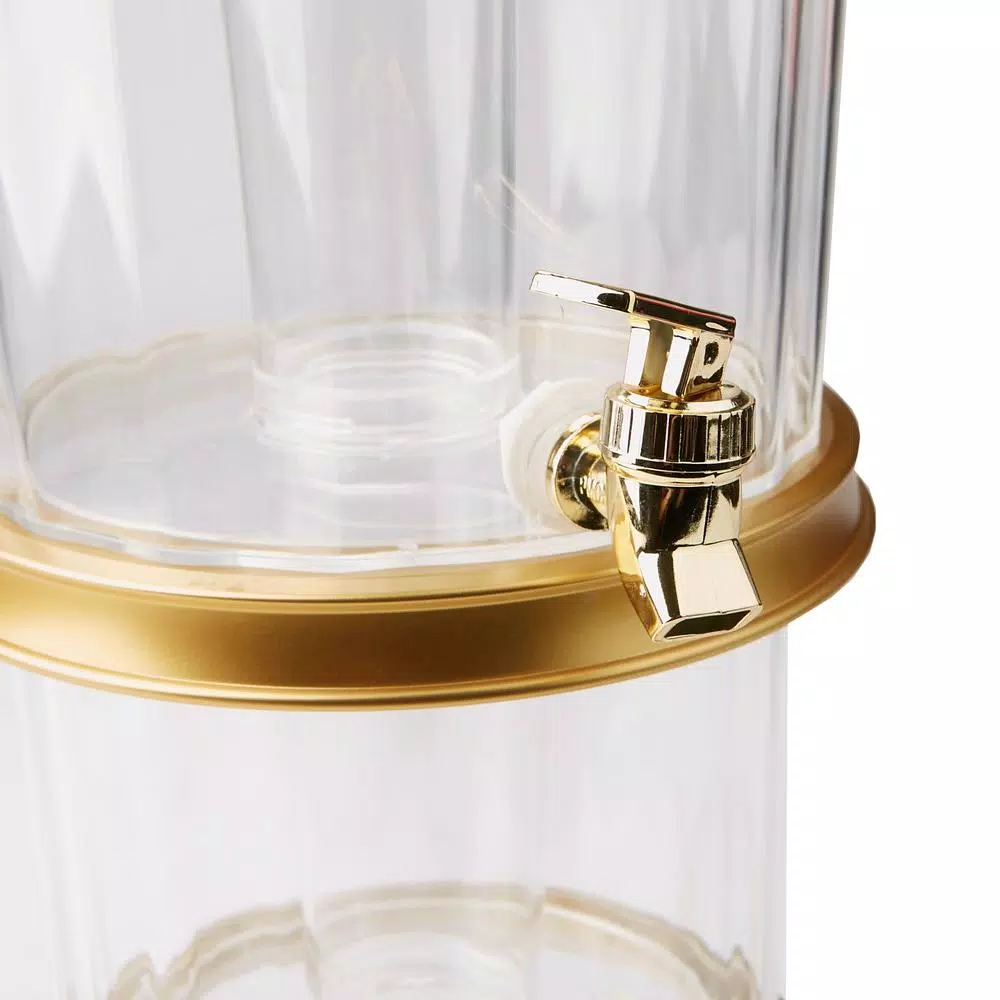Mind Reader 2-Gallon 2-Tier Stackable Beverage Dispenser with Ice Compartment and Dual Spigots