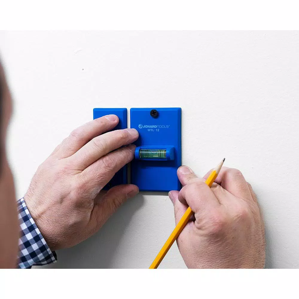 Jonard Tools WTL-12 Wall Box Template and Level for 1-Gang and 2-Gang Non-Metallic Boxes