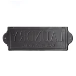 HomeRoots Wash Dry Fold Metal Laundry Room Wall Décor - Farmhouse Style Sign thumbnail 5