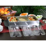 MegaChef 1.5L Stainless Steel Electric Buffet Server and Warming Tray with 3 Removable Crocks thumbnail 6