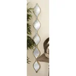LITTON LANE Large Irregular Wavy Contemporary Metal Wall Mirror - Silver Polished Finish (59 in. H x 7 in. W) thumbnail 9