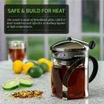 Ovente 2.5-Cup Glass Tea Maker with Removable Stainless Steel Infuser and Measuring Scoop thumbnail 5