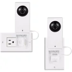 Wasserstein AC Outlet Mount for Wyze Cam and Wyze Cam Pan, White (2-Pack) thumbnail 2