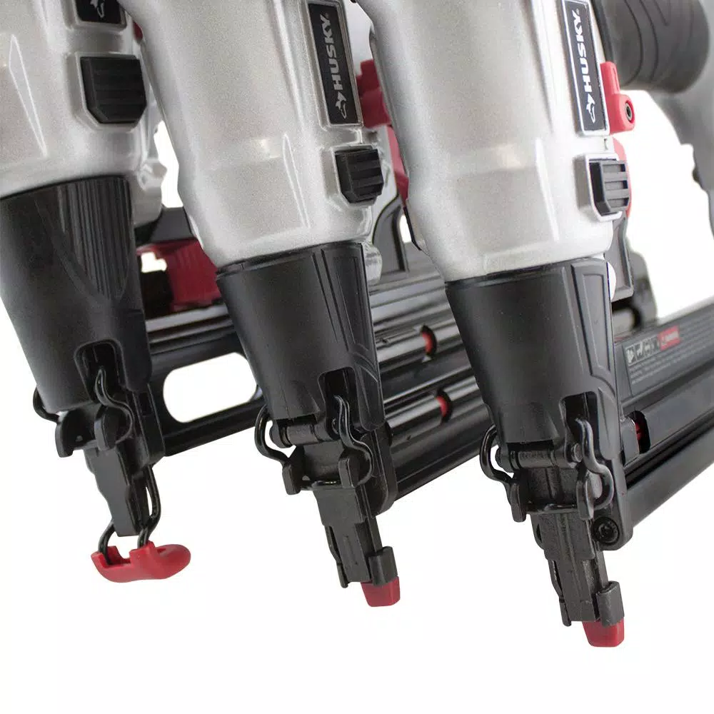 Husky 3-Piece Air Finish Nailer Kit with 16-Gauge Nailer, 18-Gauge Brad Nailer and 18-Gauge Stapler