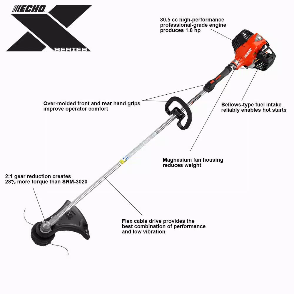 ECHO SRM-3020T 30.5 cc 2-Stroke Gas Straight Shaft String Trimmer