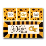 Magnolia Lane Georgia Tech NCAA Officially Licensed 4-Section Ceramic Serving Platter thumbnail 1