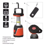 Wakeman Outdoors 2-in-1 LED Lantern and Detachable Flashlight, 450 Lumens, Red thumbnail 3