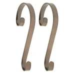 Haute Decor Oil-Rubbed Bronze Stocking Scrolls Stocking Holders, 2-Pack thumbnail 1