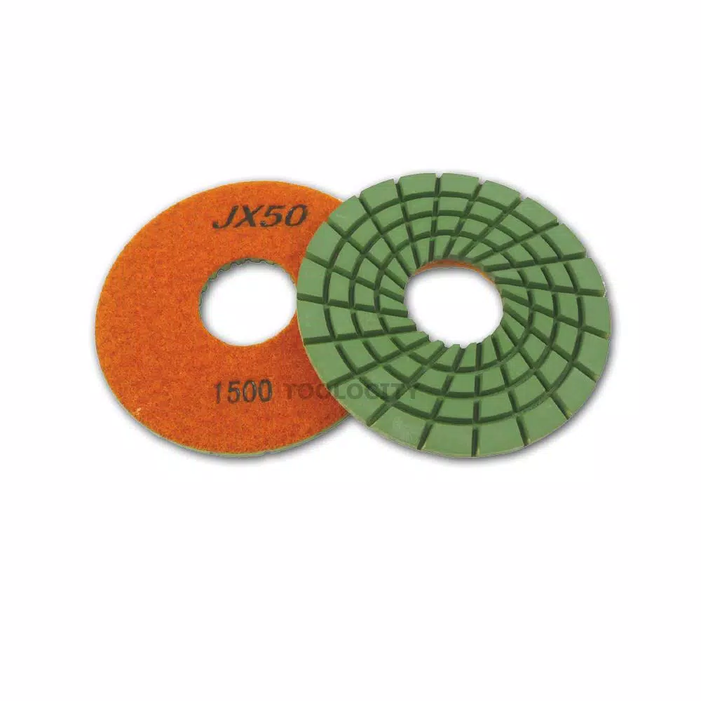 Unbranded JX Shine50 5 in. Rigid Diamond Polishing Pads for Granite and Concrete, 7-Piece Set