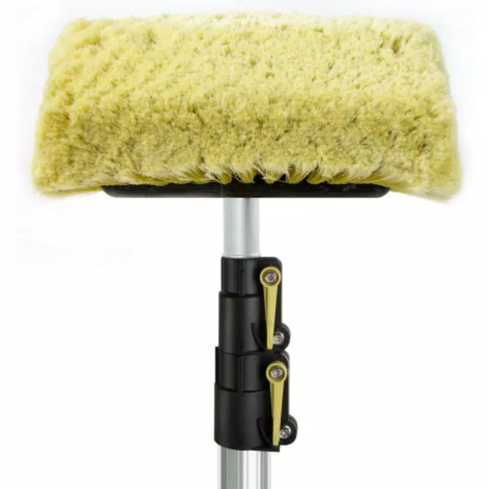 DocaPole 12 ft. Telescopic Car Wash Brush Kit with Ultra Soft Bristles and Extension Pole