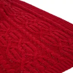 Glitzhome Red Chenille Knitted Throw Blanket, 60 x 50 in, 865 GSM Heavyweight Polyester thumbnail 2