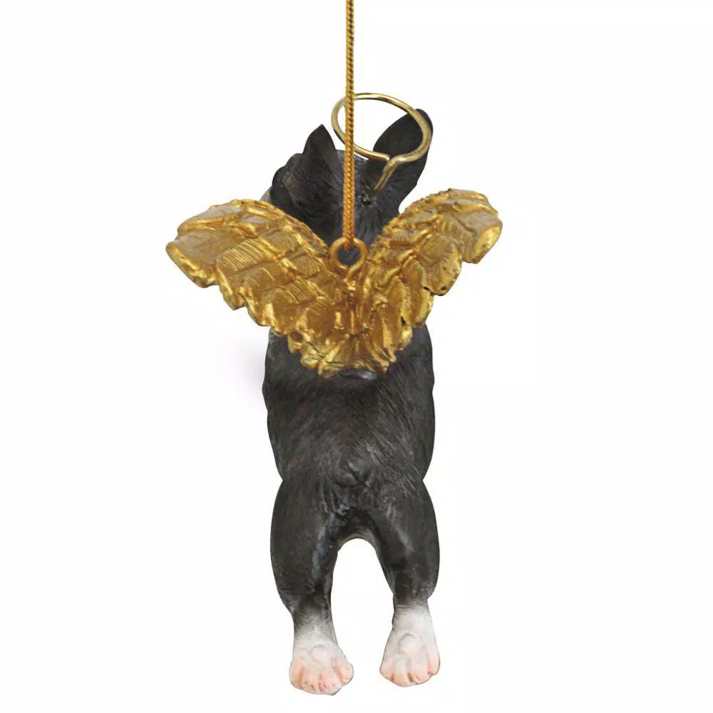 Design Toscano Boston Terrier Angel Dog Christmas Ornament