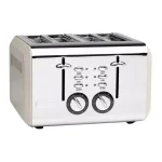 Haden Cotswold 4-Slice Wide Slot Retro Toaster, 1500W, Putty thumbnail 1