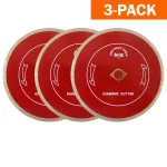 GRIP TIGHT TOOLS 7 in. Professional Continuous Rim Diamond Tile Cutting Blade for Porcelain, Ceramic, and Marble (3-Pack) thumbnail 1