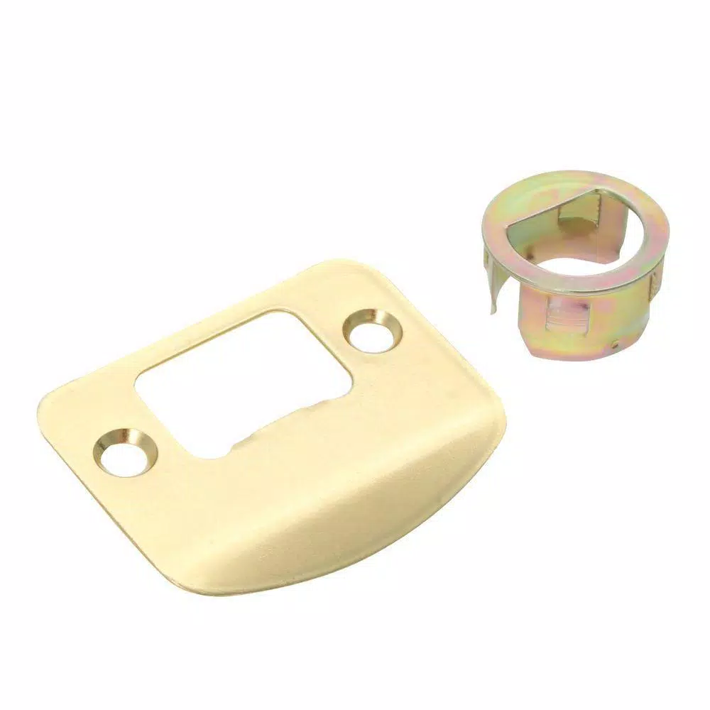 Defiant Scroll Polished Brass Privacy Lever Set for Bedroom and Bathroom Doors