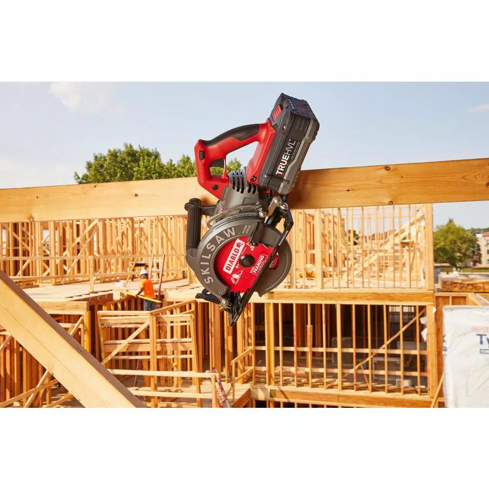 SKILSAW TRUEHVL 48V Cordless 7-1/4 in. Worm Drive Circular Saw with Diablo Blade (Tool Only)