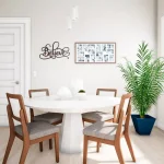 Lavish Home "Believe" Metal Cutout Wall Decor - Distressed Dark Brown Rustic Sign thumbnail 5