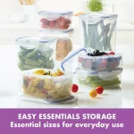 Lock & Lock Easy Essentials 14-Piece Food Storage Container Set, Airtight & Leakproof thumbnail 6